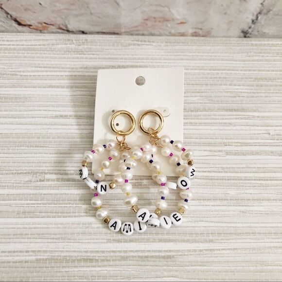 Free People Mon Amie beaded pear shape earrings - Picture 2 of 5
